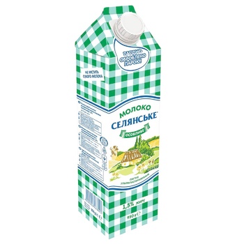 Selianske Osoblyve Ultrapasteurized Milk 1.5% 950g