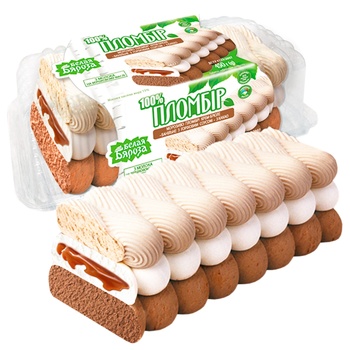 Belaya Byaroza Three-Layer Ice Cream Roll with Nut Sauce 450g - buy, prices for Vostorg - photo 1