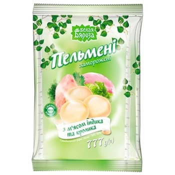 Bila Bereza Frozen Dumplings with Turkey and Rabbit Meat 777g - buy, prices for MegaMarket - photo 1