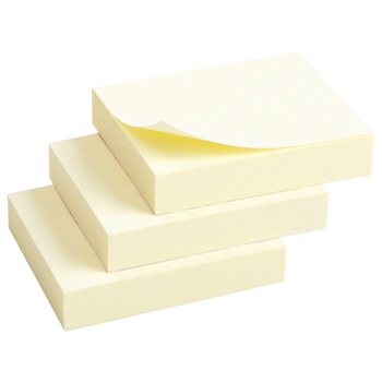 Axent Yellow Paper Block With Sticky Layer 3*100pc 4х5cm - buy, prices for MegaMarket - photo 1