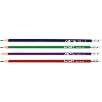 Axent HB Black Graphite Pencil Sharpened With Eraser - buy, prices for COSMOS - photo 1