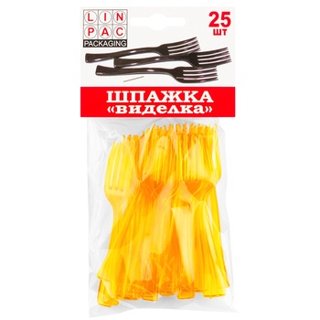 Шпажка одноразова Linpac Виделка 25шт. - купити, ціни на Ашан - фото 1