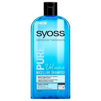 Шампунь SYOSS Pure Volume мицеллярный для тонких волос 500мл - купить, цены на Auchan - фото 1