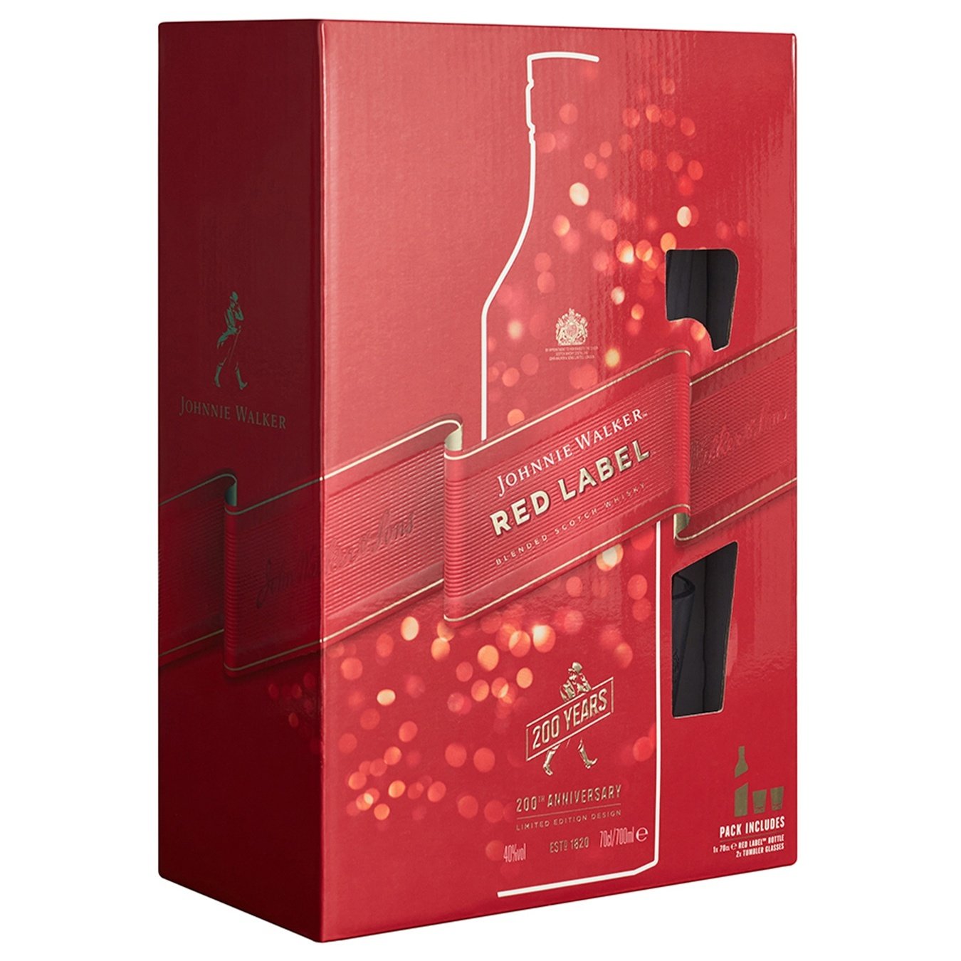 

Виски Johnnie Walker Red Label 40% 0,7л + 2 стаканна в подарочной коробке