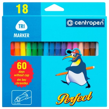 Centropen Perfect Felt-tip Pens 18 colors - buy, prices for COSMOS - photo 1