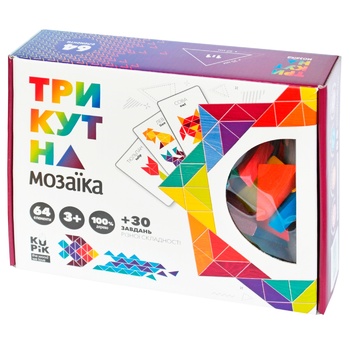 Мозаика треугольная Игротеко 64 элементов - купить, цены на - фото 1
