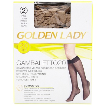 Напівпанчохи жіночі Golden Lady Gambaletto 20ден 2пари р.5 melon - купити, ціни на - фото 2