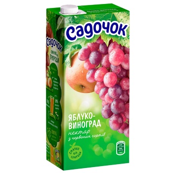 Нектар Садочок яблочно-виноградный из красных сортов 0,95л - купить, цены на METRO - фото 1