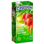 Sadochok Apple-carrot-strawberry Juice with Pulp 0.95l