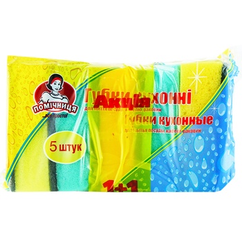 Pomichnytsya Kitchen Sponge 5pcs - buy, prices for Auchan - photo 1