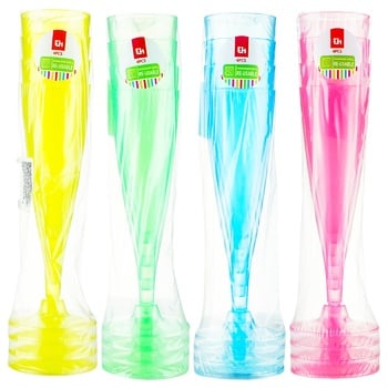 Excellent Houseware Set of Plastic Glasses for Champagne 150ml 4pcs - buy, prices for Auchan - photo 1