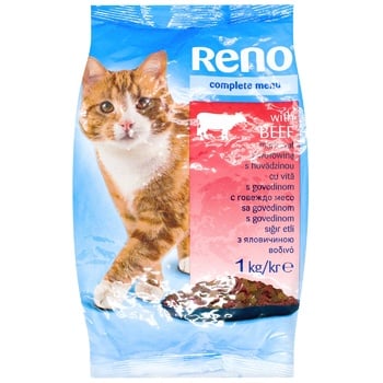 Reno for cats with beef dry food 1000g - buy, prices for METRO - photo 1