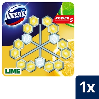 Блок для унітазу Domestos Power 5 Лайм 3шт - купити, ціни на Auchan - фото 2