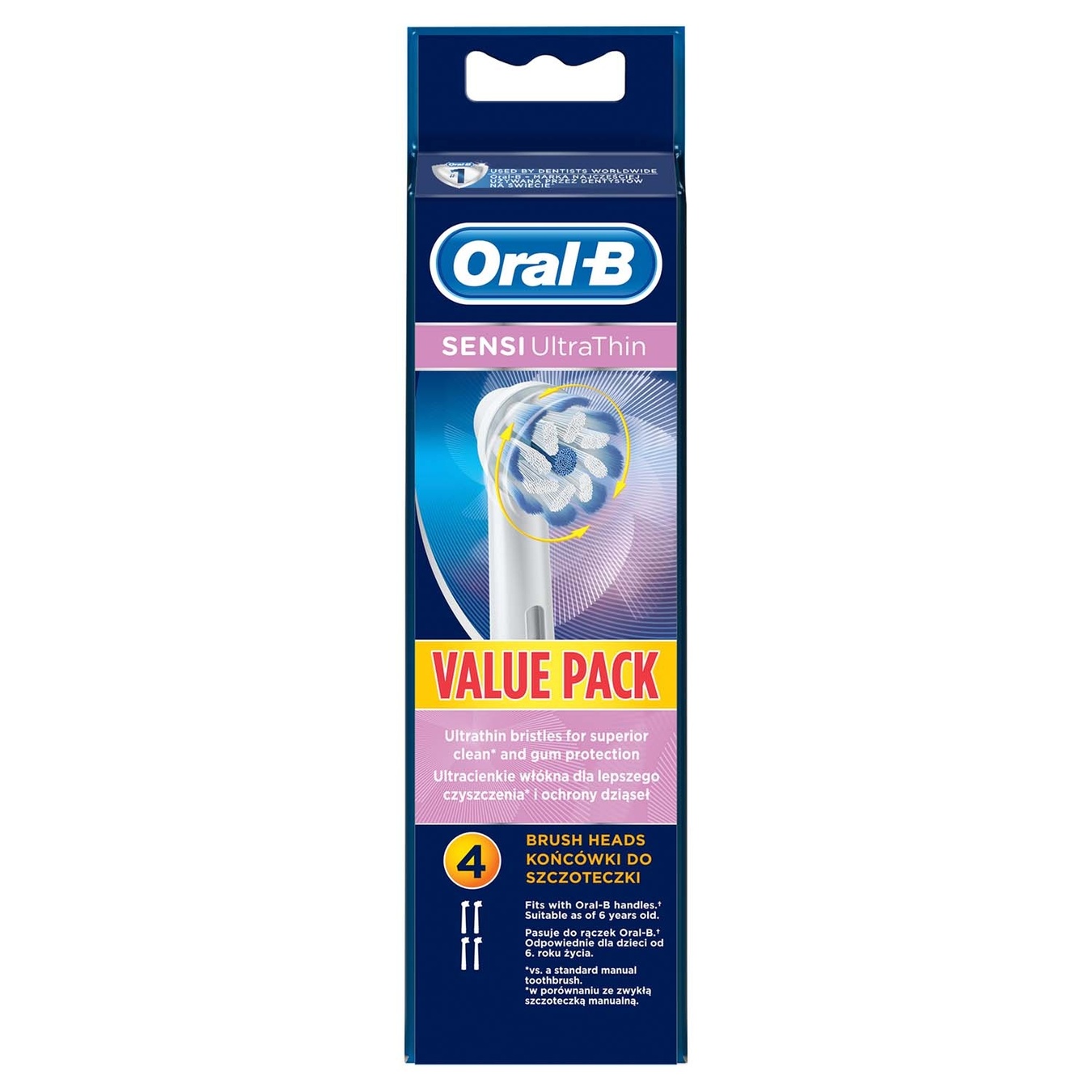 

Насадки Oral-B Sensi Ultrathin для электрической зубной щётки 4 шт