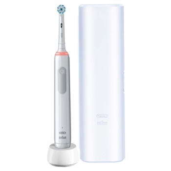 Электрическая зубная щётка + футляр Oral-B Pro3 3500 Sensitive Clean белая - купить, цены на METRO - фото 2