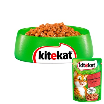 Корм для взрослых котов Kitekat с говядиной в желе 100г - купить, цены на Auchan - фото 6