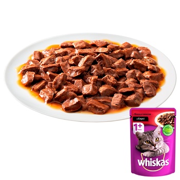 Whiskas With Beef In Sauce For Adult Cats Food - buy, prices for Auchan - photo 2