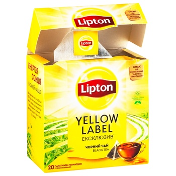 Чай черный Lipton Yellow Label Эксклюзив в пирамидках 20шт*1,8г - купить, цены на Auchan - фото 4