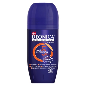 Deonica For Men 5 Protection Roller Antiperspirant 50ml - buy, prices for MegaMarket - photo 1