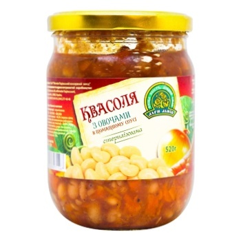 Dary Laniv Beans with Vegetables in Tomato Sauce 500g - buy, prices for ULTRAMARKET - photo 1