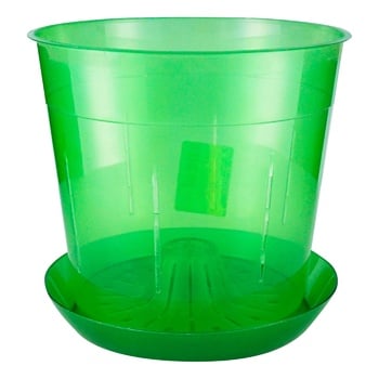 Elsa Plastic Green Pot with Side Holes for Flowers - buy, prices for Auchan - photo 1