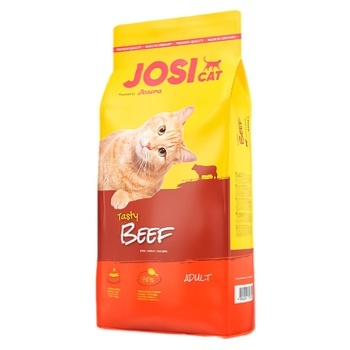 Корм сухий Josera JosiCat Tasty Beef з яловичиною для дорослих котів 650г - купити, ціни на МегаМаркет - фото 1