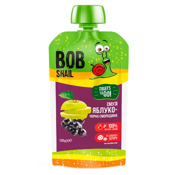 Смузі Bob Snail яблуко-чорна смородина 120г - купити, ціни на ULTRAMARKET - фото 1