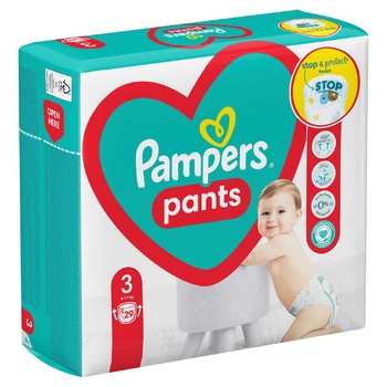 Подгузники-трусики Pampers 3 Midi 6-11кг 29шт - купить, цены на - фото 4