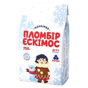 Мороженое пломбир Рудь Эскимос 750г - купить, цены на Auchan - фото 1