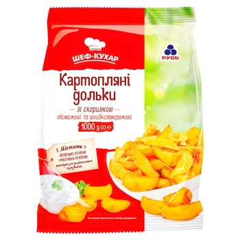 Rud Frozen Potato Slices with Crust 1kg - buy, prices for Auchan - photo 1