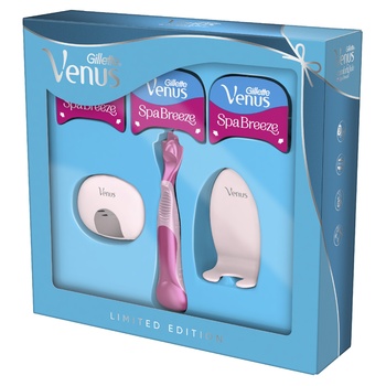 Подарочный набор Venus бритва ComfortGlide SPA Breeze + 2 сменные кассеты + футляр + крепление - купить, цены на ЕКО Маркет - фото 2