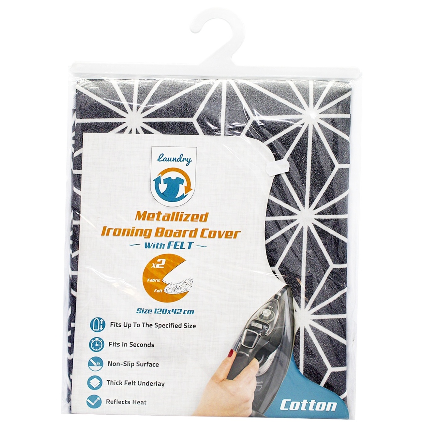 

Чехол для гладильной доски Laundry M 42х120см