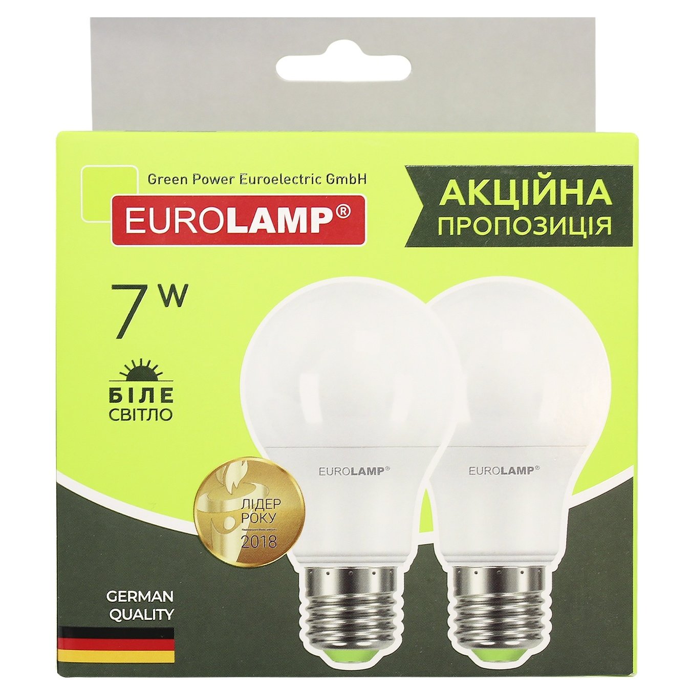 

Промо-набор Eurolamp Led Лампа A60 7W E27 4000K 1+1