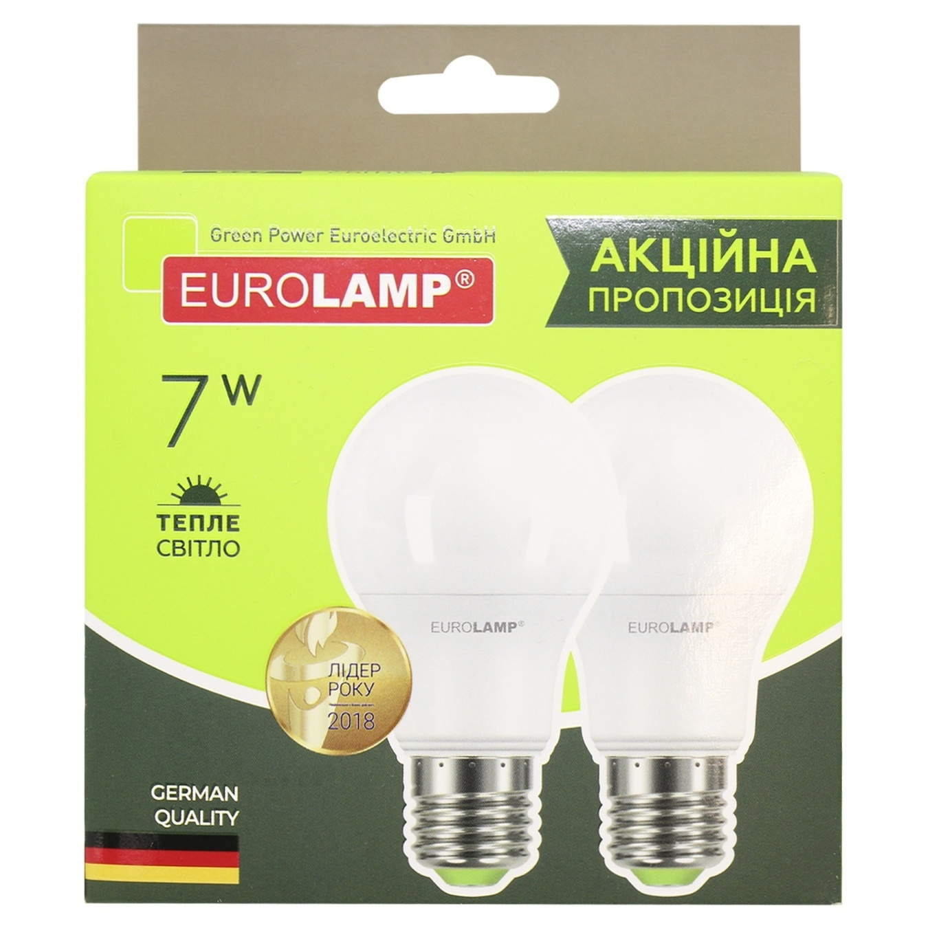 

Промо-набор Eurolamp Лампа Led A60 7W E27 3000K 1+1