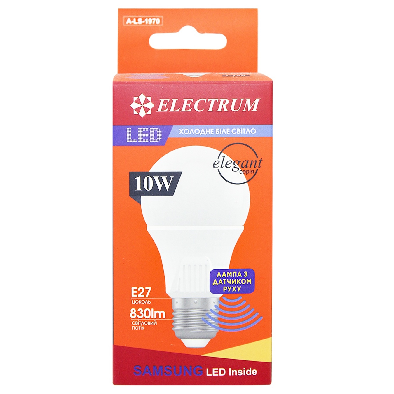 

Лампа светодиодная Electrum Elegant A60 10W Е27 4000 с датчиком