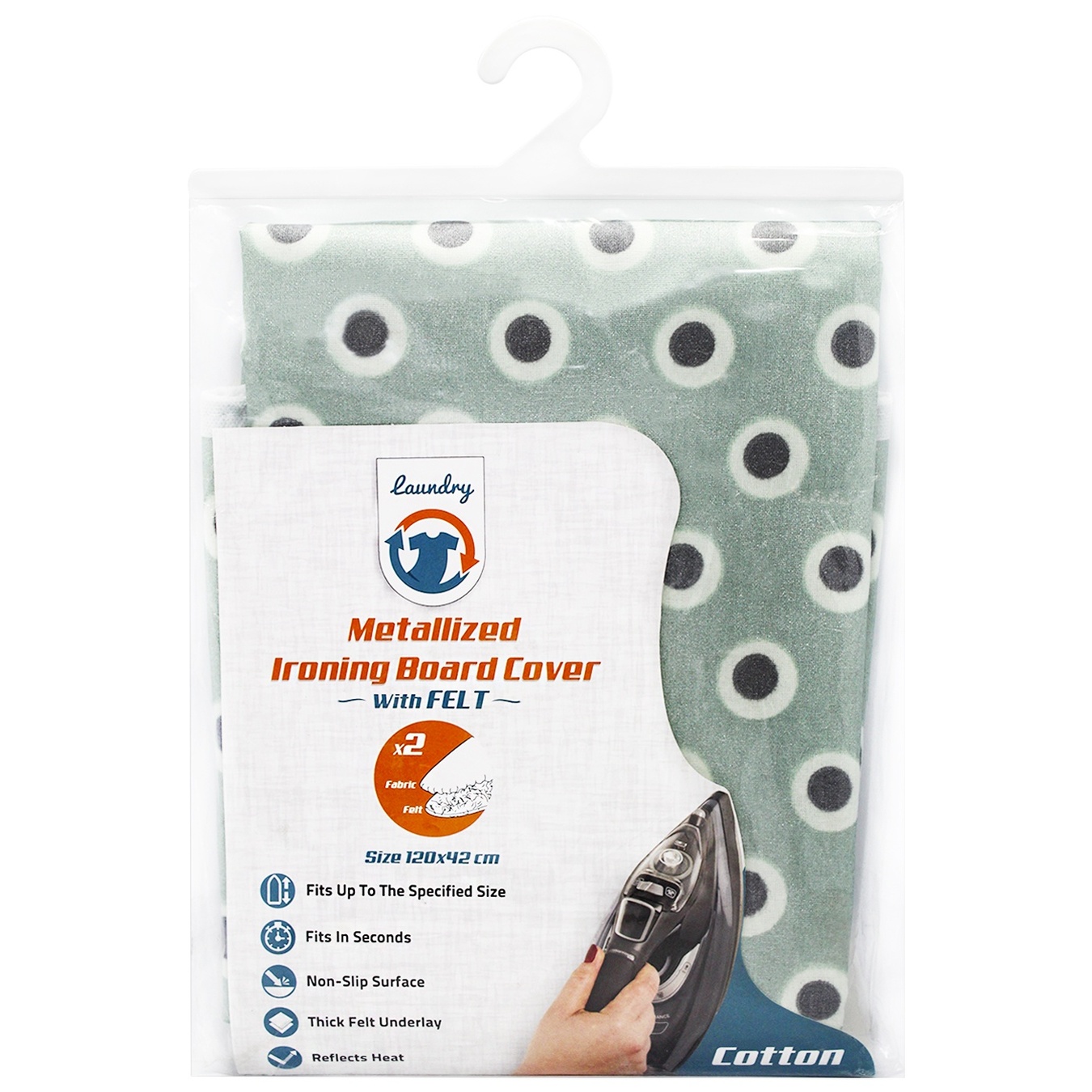 

Чехол для гладильной доски Laundry M 42х120см