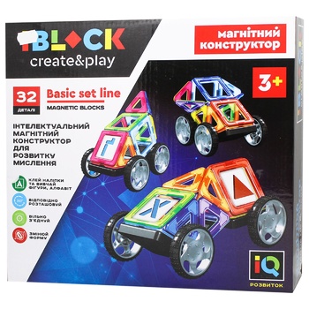 Игрушка Iblock Конструктор магнитный PL-920-02 - купить, цены на Auchan - фото 1