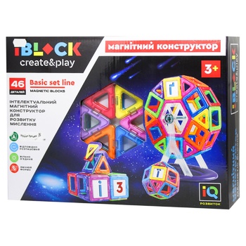 Игрушка Iblock Конструктор магнитный PL-920-05 - купить, цены на КОСМОС - фото 1