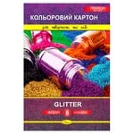 Apelsin Glitter Color Cardboard A4 8 colors