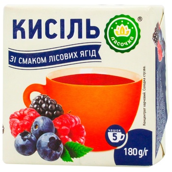 Кисель Ласочка Лесная ягода 180г - купить, цены на Чудо Маркет - фото 1