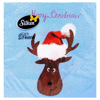 Silken Deer and Asterisk Napkins 33х33cm 16pcs - buy, prices for - photo 1