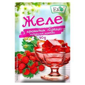 Eko strawberry for desserts jelly 90g - buy, prices for NOVUS - photo 1