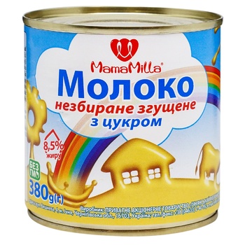 Молоко згущене Mama Milla незбиране з цукром 8,5% 380г - купити, ціни на ULTRAMARKET - фото 1