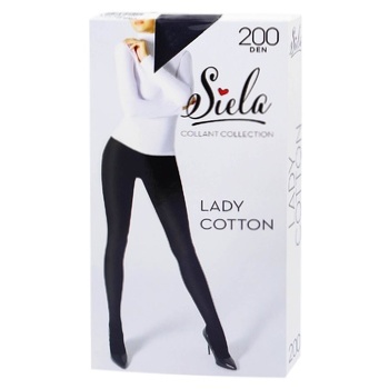 Колготи Siela Lady Cotton Nero жіночі 200ден розмір 5 - купити, ціни на - фото 3