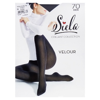 Колготи жіночі Siela Velour 70 Den р.5 Nero - купити, ціни на NOVUS - фото 1