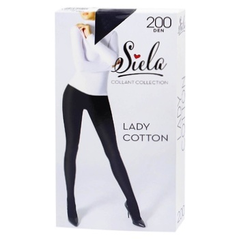 Колготи Siela Lady Cotton Nero жіночі 200ден розмір 3 - купити, ціни на NOVUS - фото 2