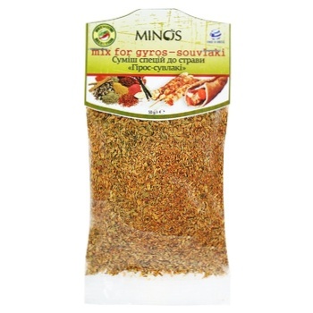 Minos Spices Mix for Gyros-souvlaki Dish 50g - buy, prices for NOVUS - photo 1