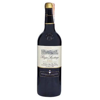 Rioja Santiago Crianza Rioja Red Dry Wine 13.5% 0.75l - buy, prices for NOVUS - photo 1