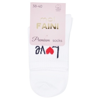 Moi Faini Love Women's White Socks Size 38-40 - buy, prices for - photo 2