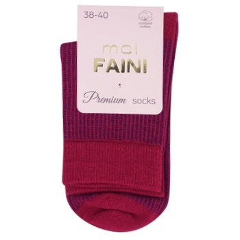 Moi Faini Stripes Women's Crimson-blue Socks Size 38-40 - buy, prices for - photo 2